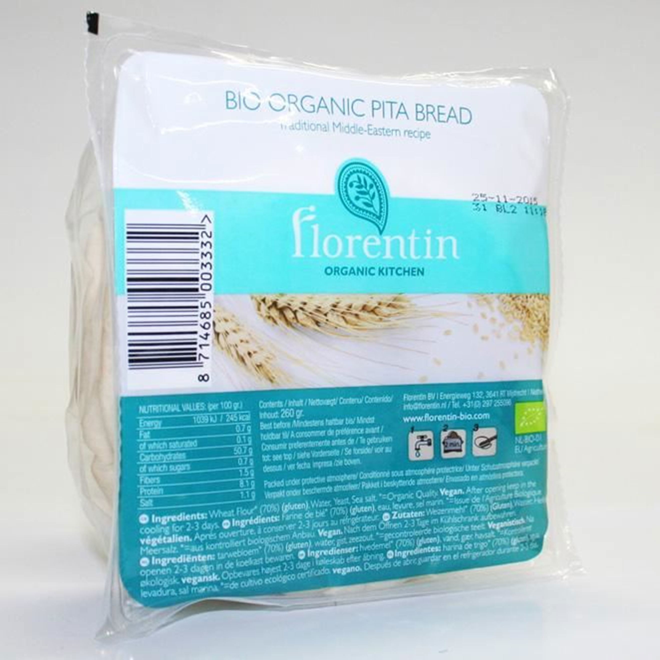 (Florentin) Pitta Bread White 280g Growing with Grace South