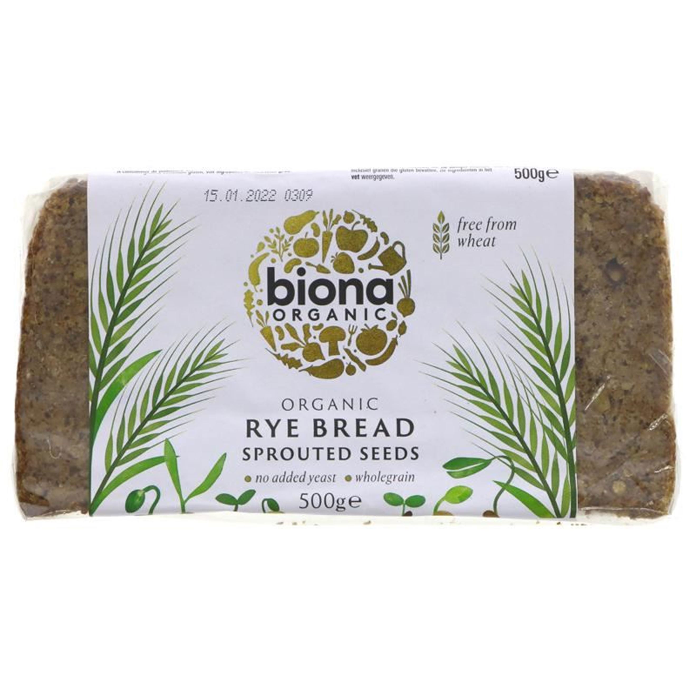 (Biona) Rye Bread Vitality Sprouted Seeds 500g Growing with Grace