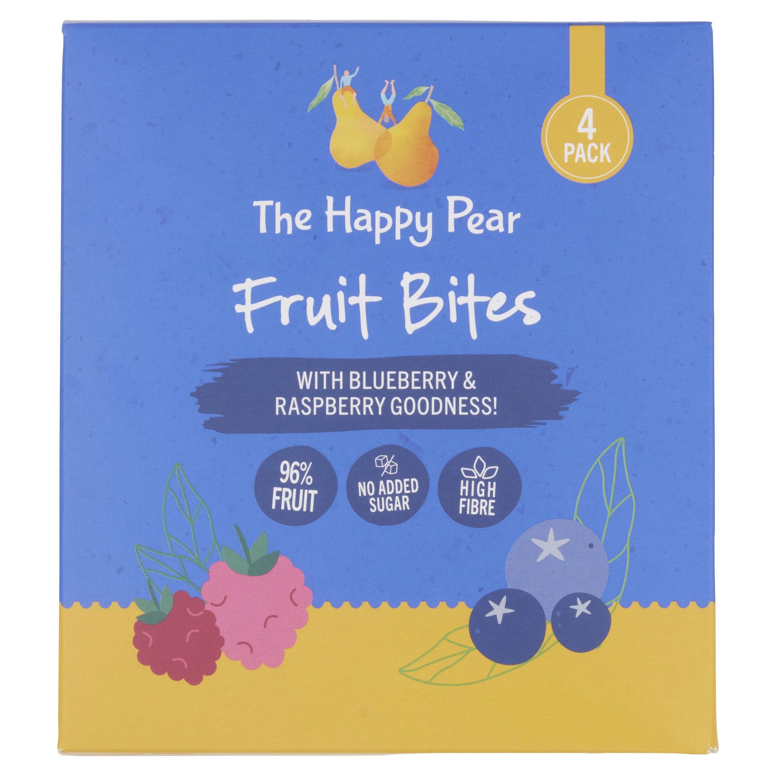 Blueberry & Raspberry Fruit Bites 4 pack (120g) | The Happy Pear