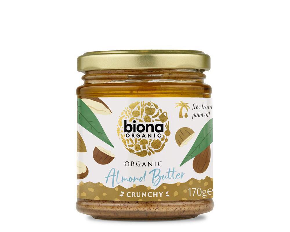 Biona Organic Almond Butter Crunchy 170g