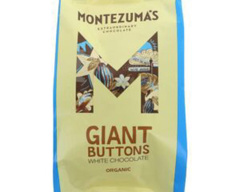 Chocolate Giant Buttons White (Montezuma)