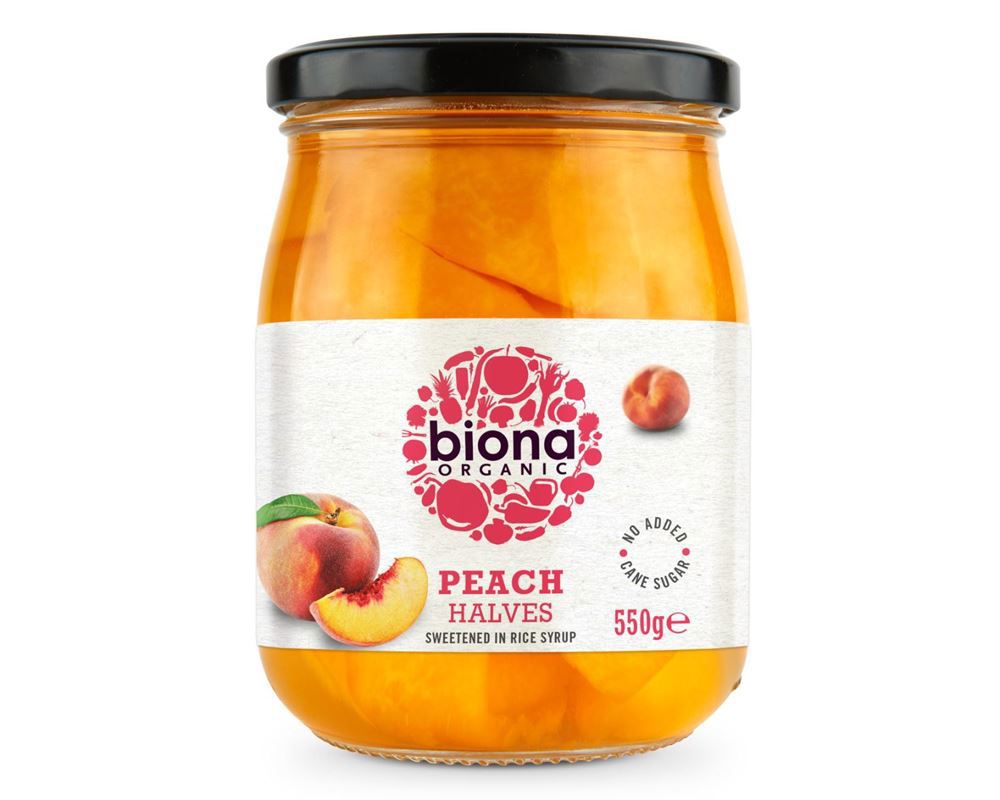 Organic Peach Halves In Syrup - 550G