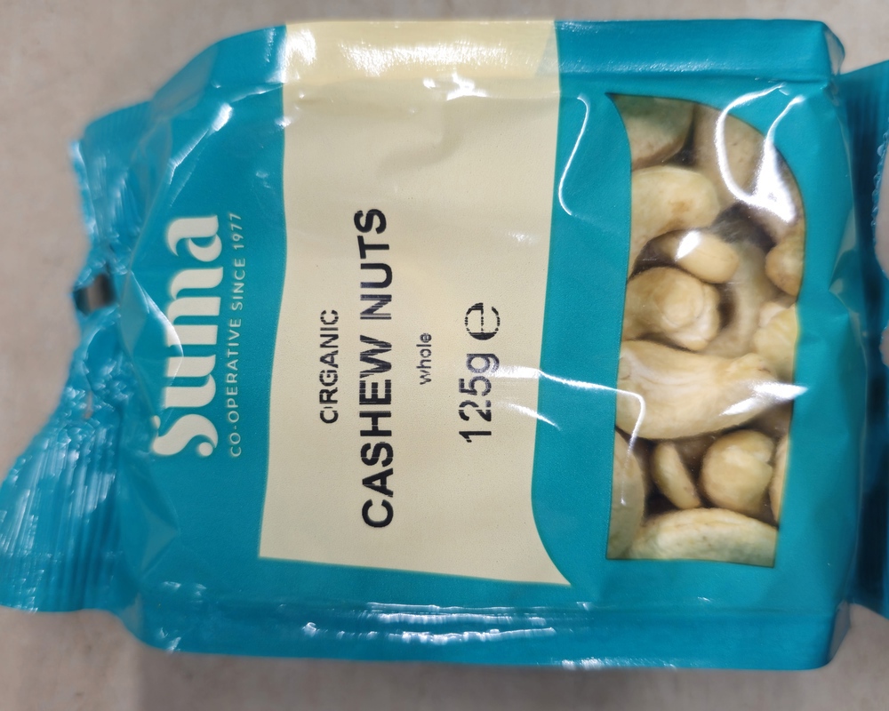 Organic Cashew Nuts 125g