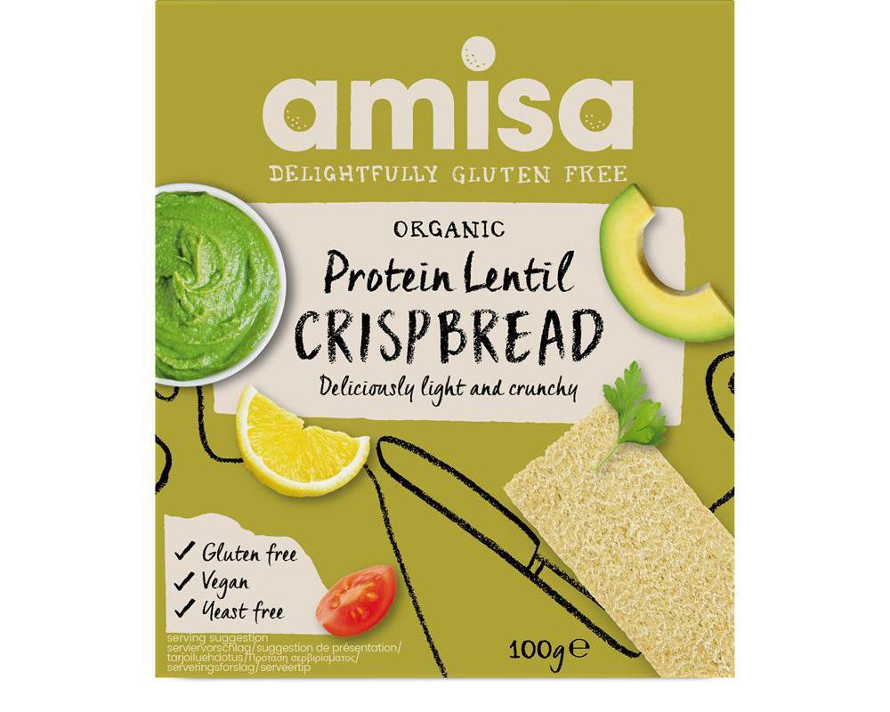 Amisa Organic Crispbread - Protein Lentil 100g