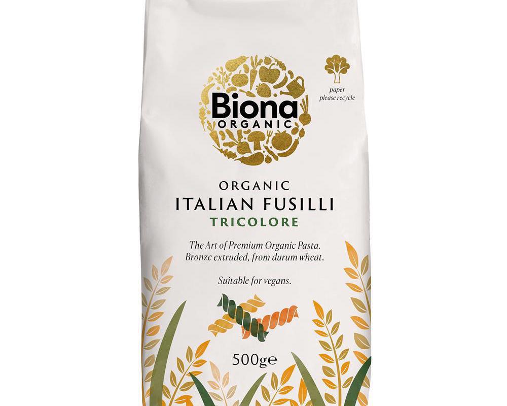 Biona Organic Fusilli Pasta Tri Colore Bronze 500g