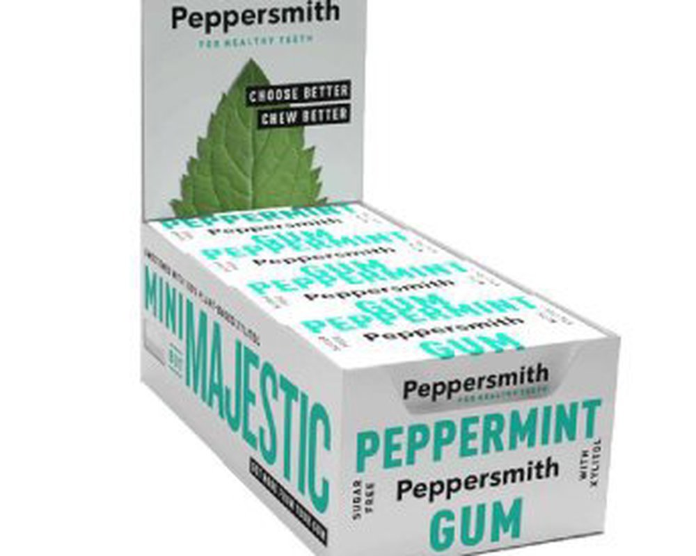 Peppersmith peppermint dental chewing gum