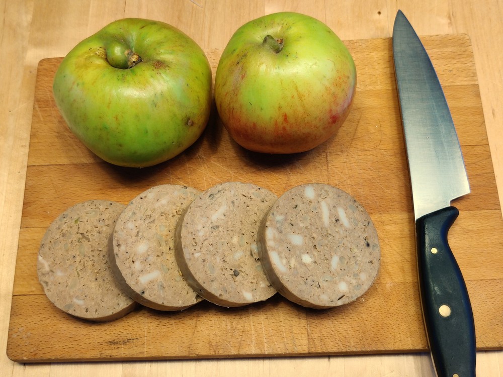 Pork and apple pudding slices