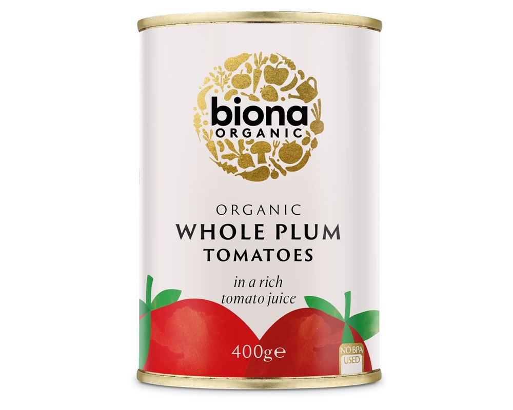 Organic Whole Plum Tomatoes - 400G