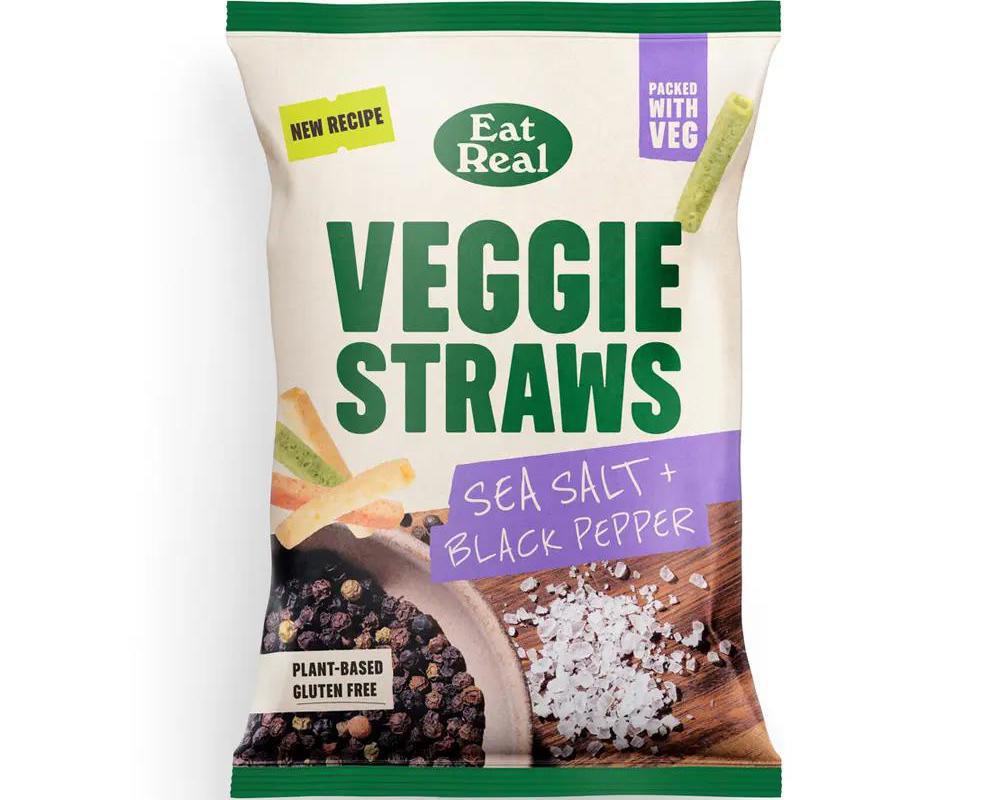 Crisps Veggie Straws Sea Salt Black Pepper Non Organic