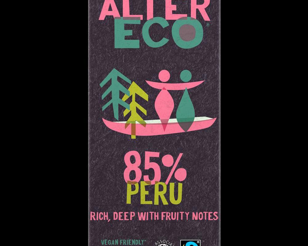 AlterEco Organic Dark Chocolate 85% Peru 100g