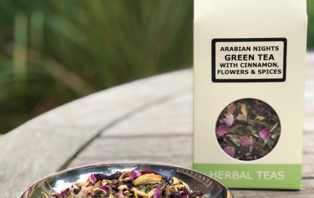 Steenbergs Arabian Nights Green Tea with Cinnamon, Flowers and Spices, 55g loose leaf