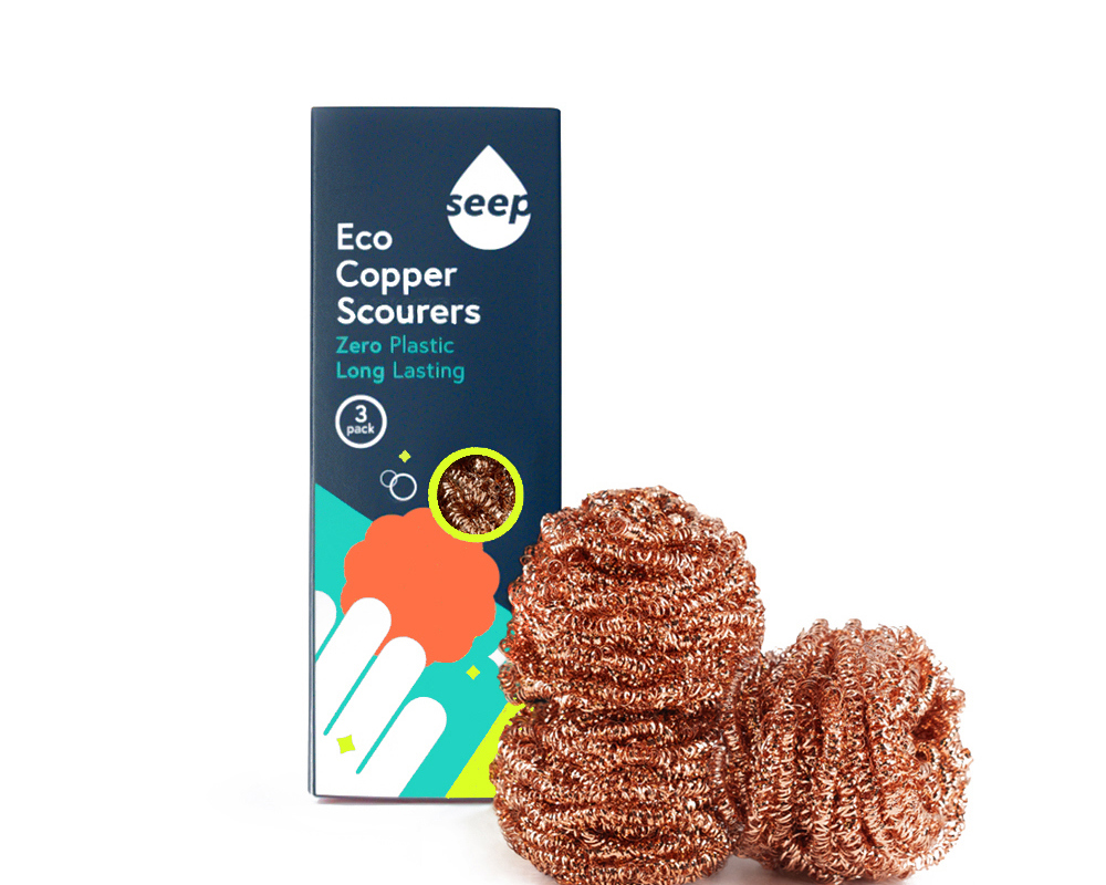 Recyclable Copper Scourers - Pack of 3