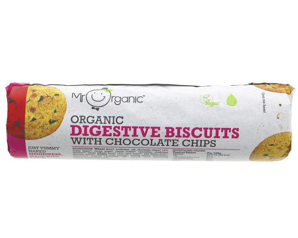 Biscuits Chocolate Chip Digestive (Mr Organic) V