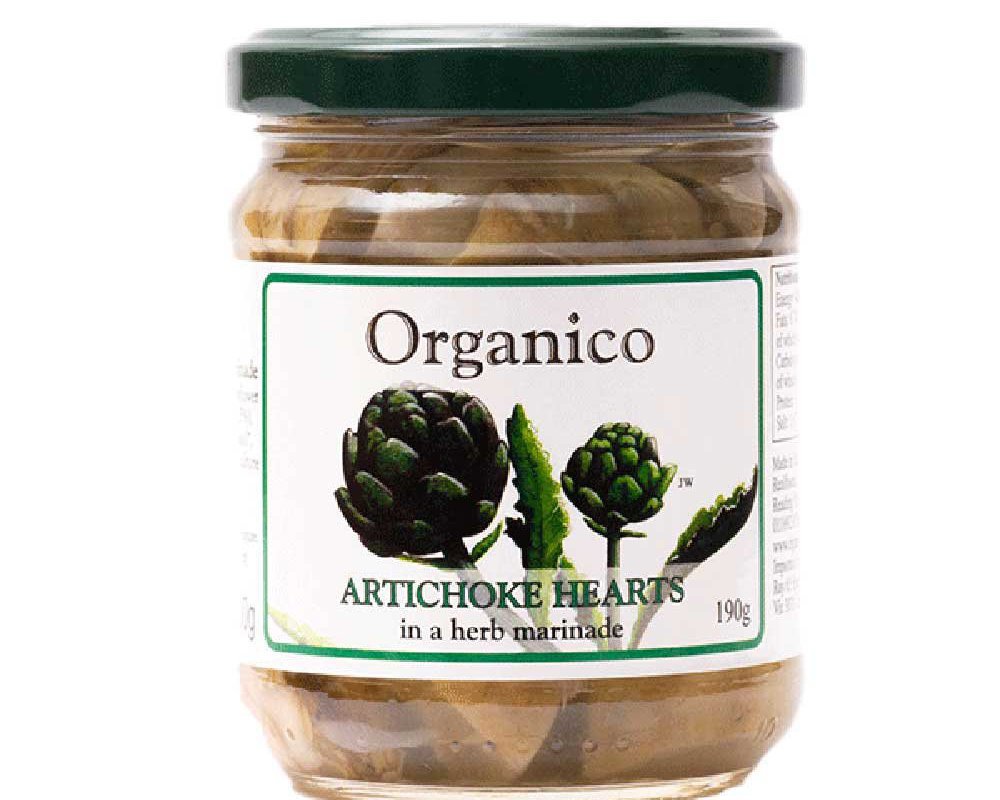 Organico Artichoke Hearts in sunflower oil