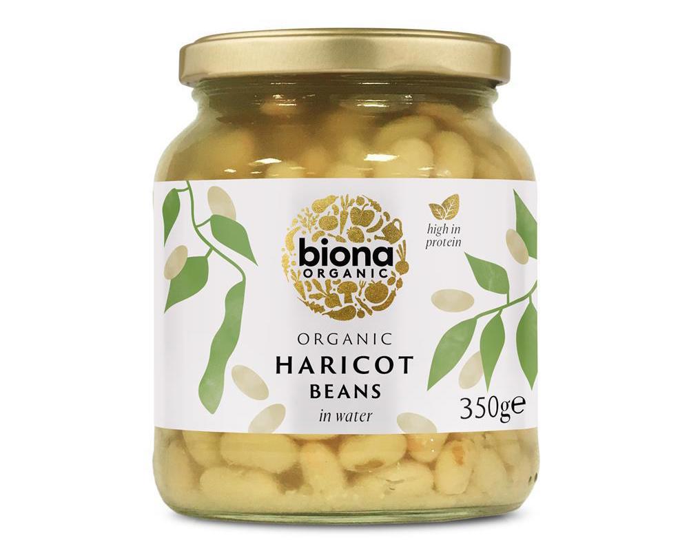 Organic Haricot Beans in Glass Jar 350g