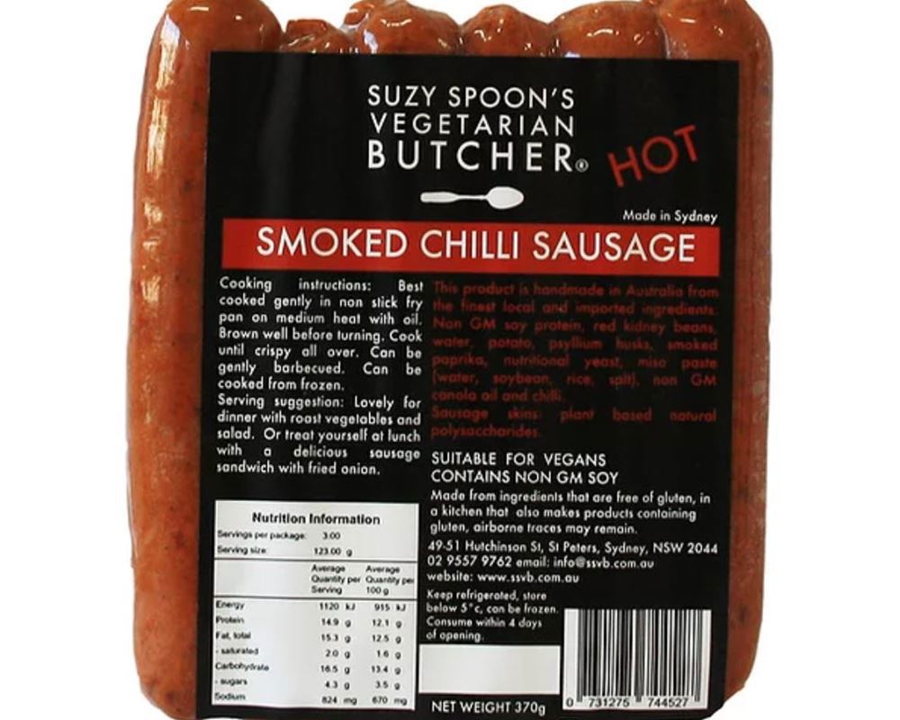 Sausage Plant Based: Smoked Chilli (Esky Required) - SS
