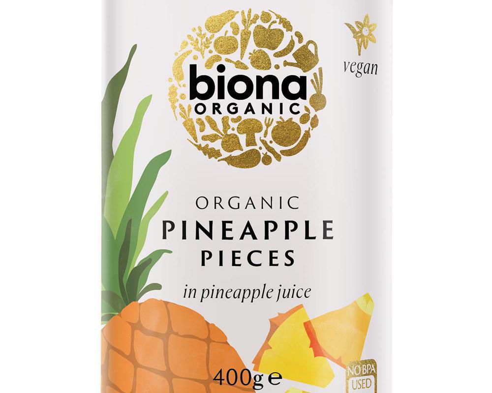 Organic Pineapple Pieces in Pineapple Juice 400g