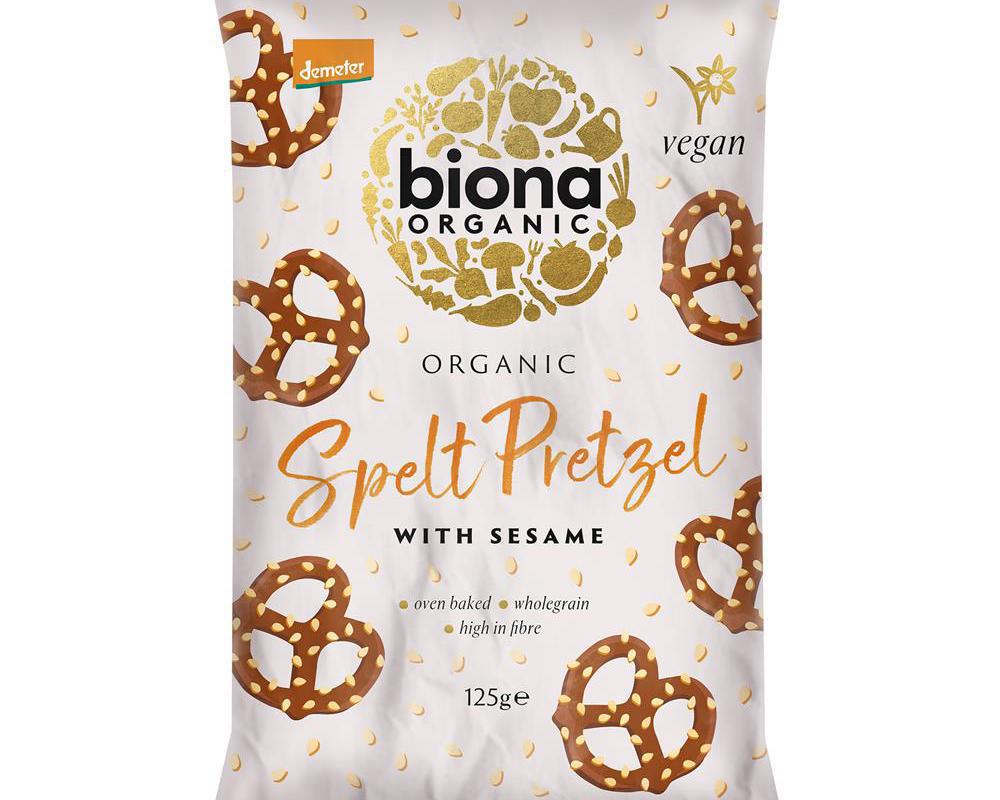 Organic Spelt Pretzels with Sesame 125g