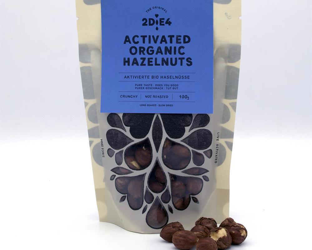 2DiE4 Activated Organic Hazelnuts 100g