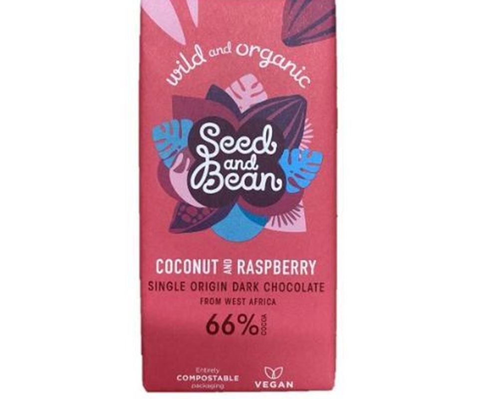 Organic 66% Dark Raspberry & Coconut - 85G