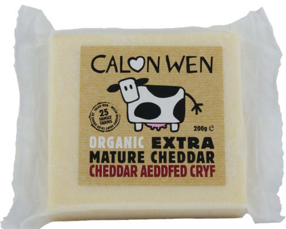 Calon Wen, Organic Extra Mature Cheddar, 200g pack