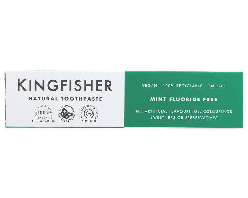 Toothpaste, Mint, Fluoride-free - Kingfisher