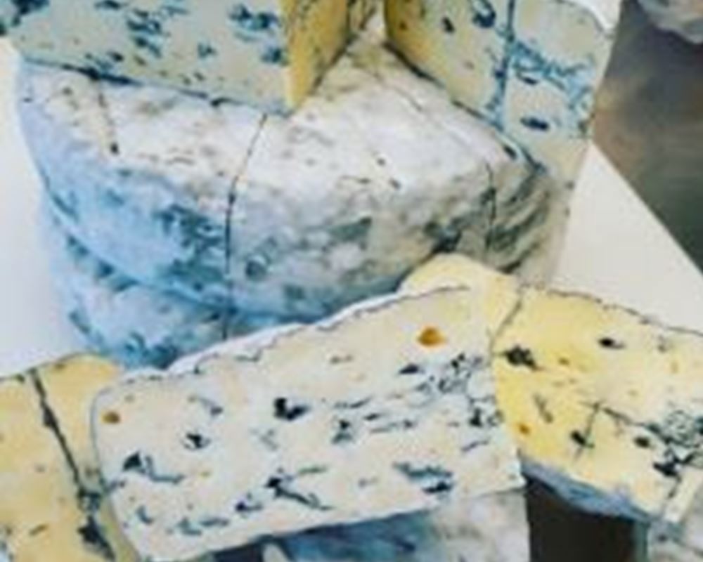 Pextenement Blue Soft Truckle 'Devil's Rock' cheese organic