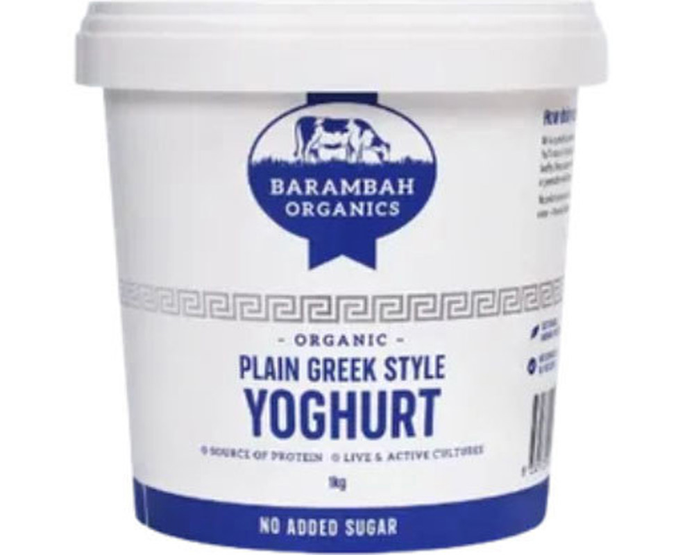 Yoghurt Organic: Greek: Plain - BO (Esky Required)