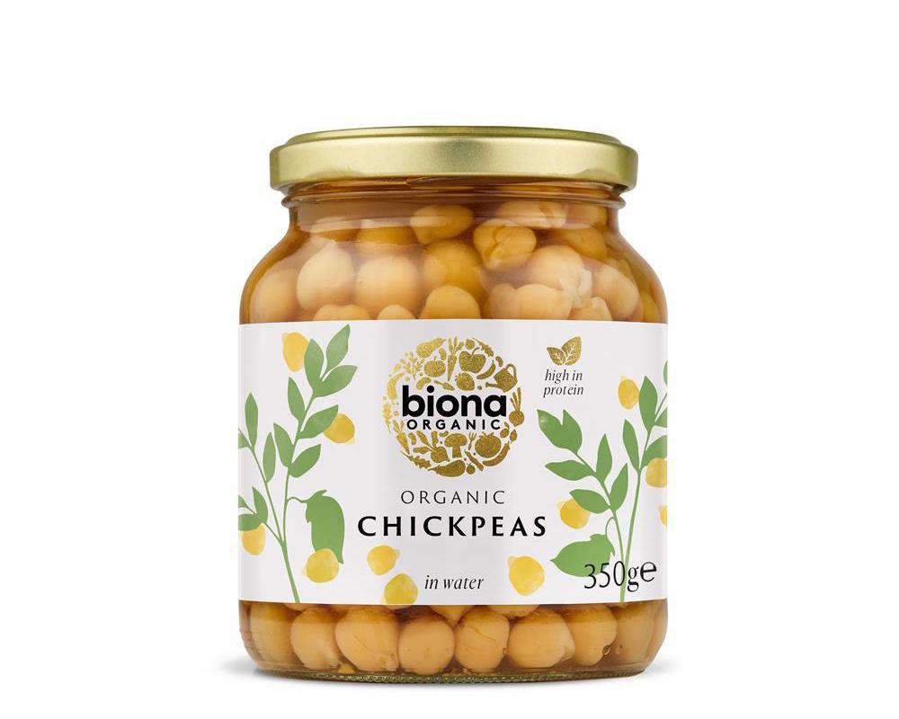 Organic Chick Peas -in Glass jars 350g