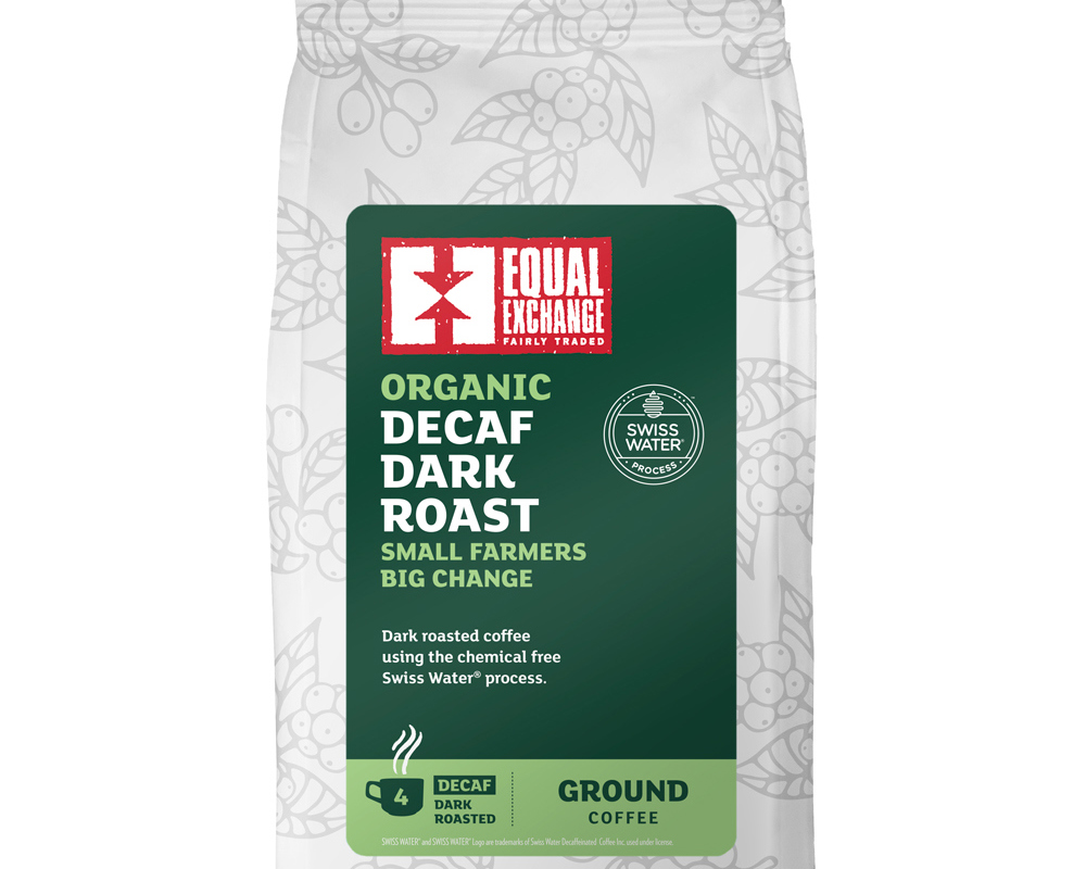 Organic Fair Trade Decaffeinated Dark Roast & Ground Coffee 200g