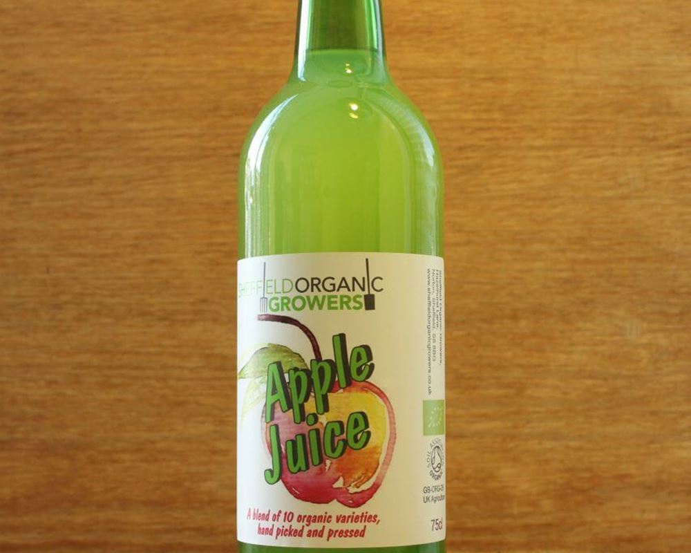 Organic Apple Juice, Sheffield Organic Growers