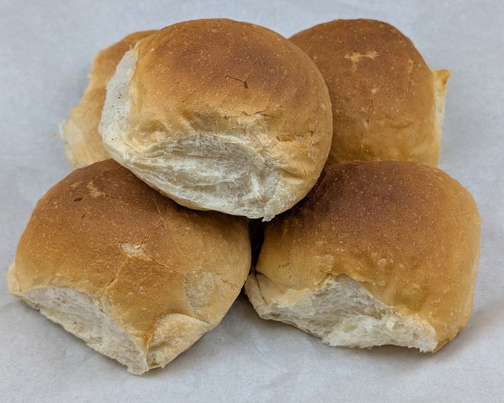 Bread - 4x Crusty White Rolls