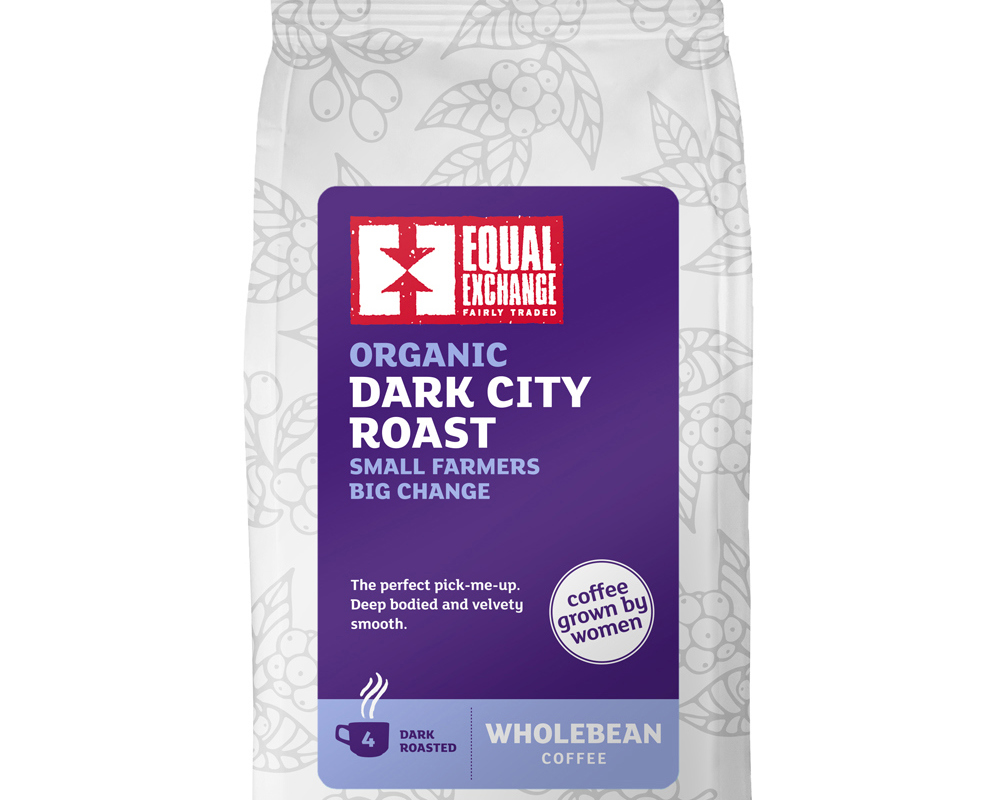 Organic & Fair Trade Dark City Roast Coffee Beans 200g