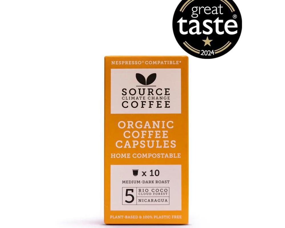 Source Climate Change Nicuragua Organic coffee capsules medium dark roast