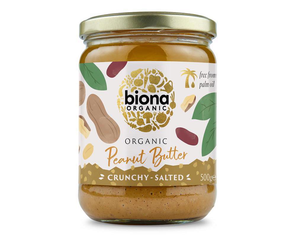 Biona Peanut Butter Organic Crunchy with Sea Salt 500g