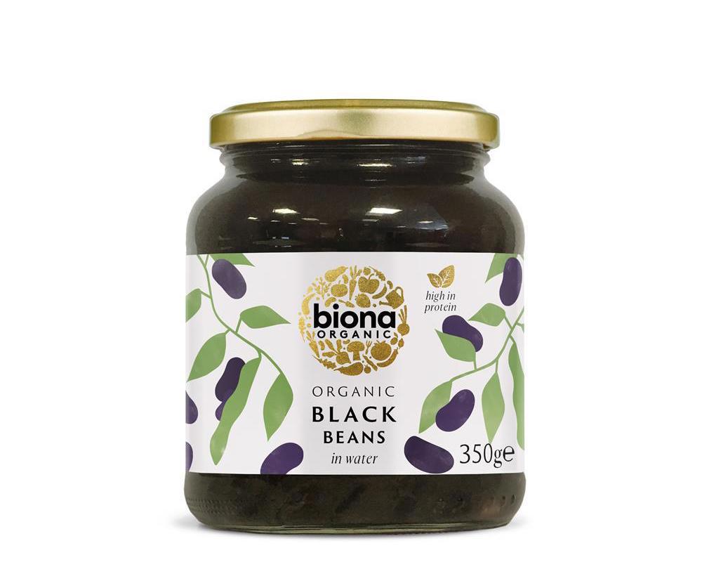 Organic Black Beans in Glass Jars 350g