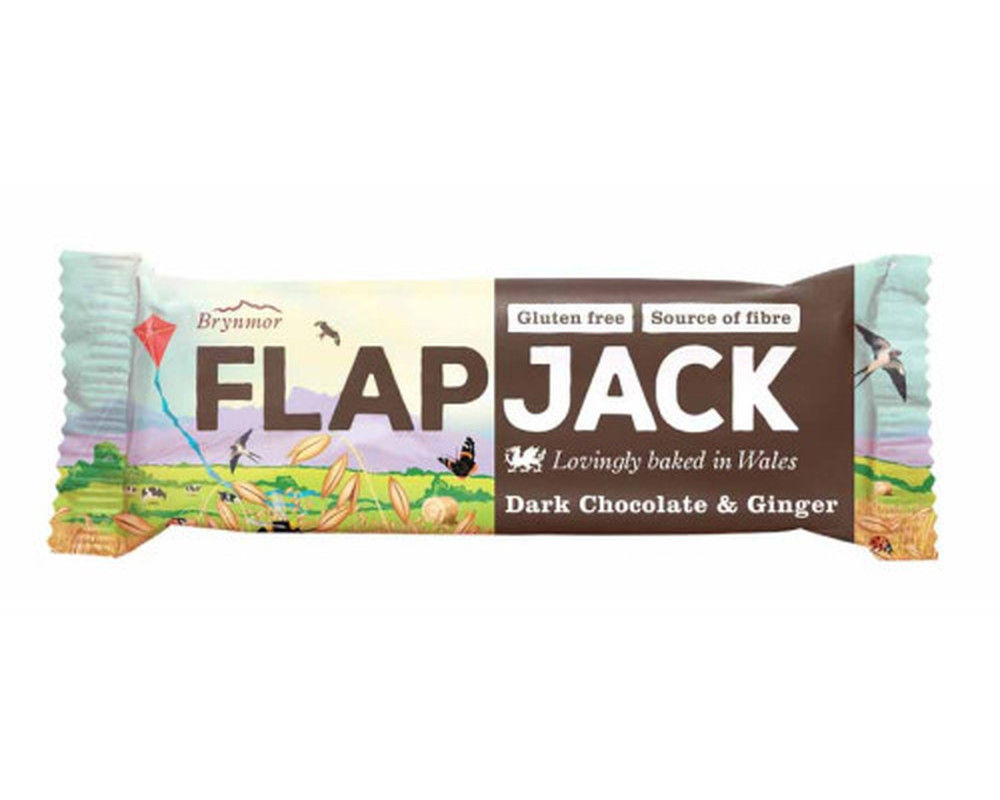 Brynmor Dark Chocolate and Ginger Flapjack 80g