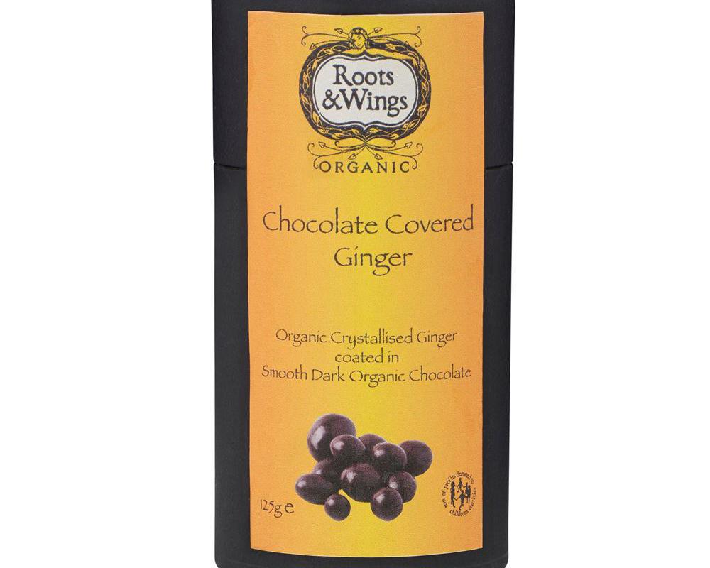 Roots & Wings Organic Chocolate Covered Ginger 120g