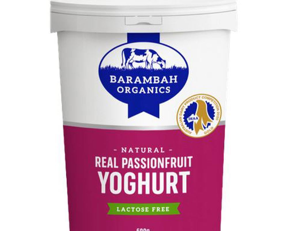 Yoghurt Organic: Lactose Free, Passionfruit - BO (Esky Required)