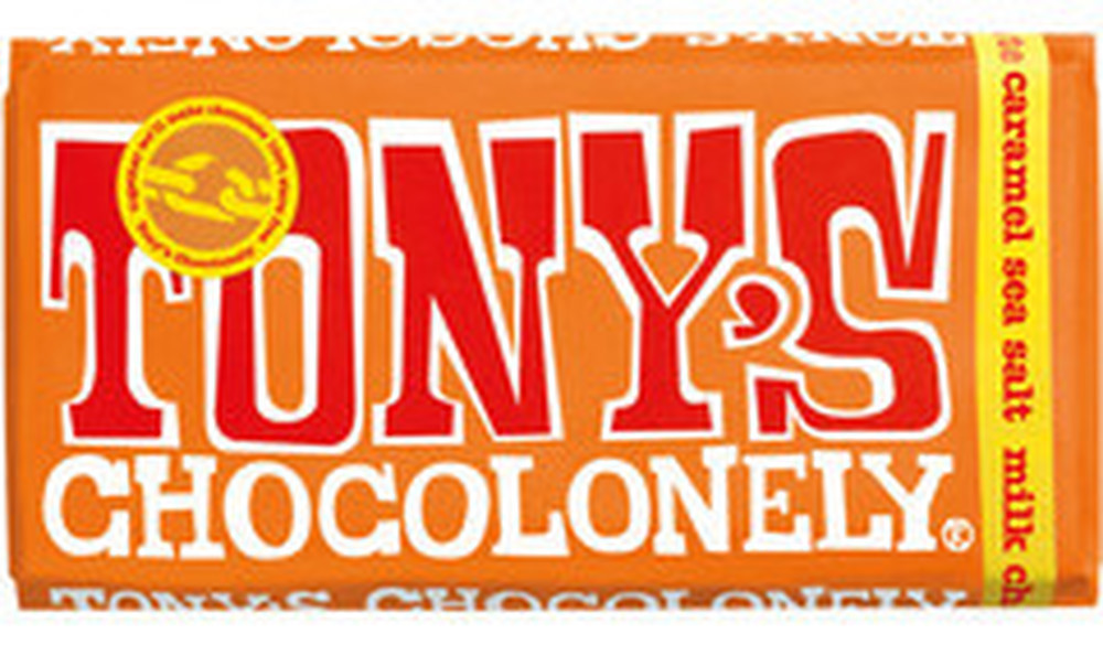 Tony's Chocoloney Milk Chocolate Caramel Sea Salt 180g