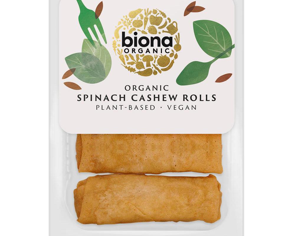 Biona Spinach Cashew Rolls Spelt wrap Organic 200g