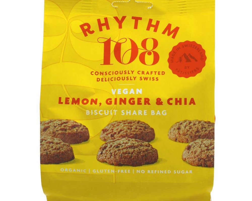 Rhythm 108 Lemon Ginger & Chia Biscuit Share Bag