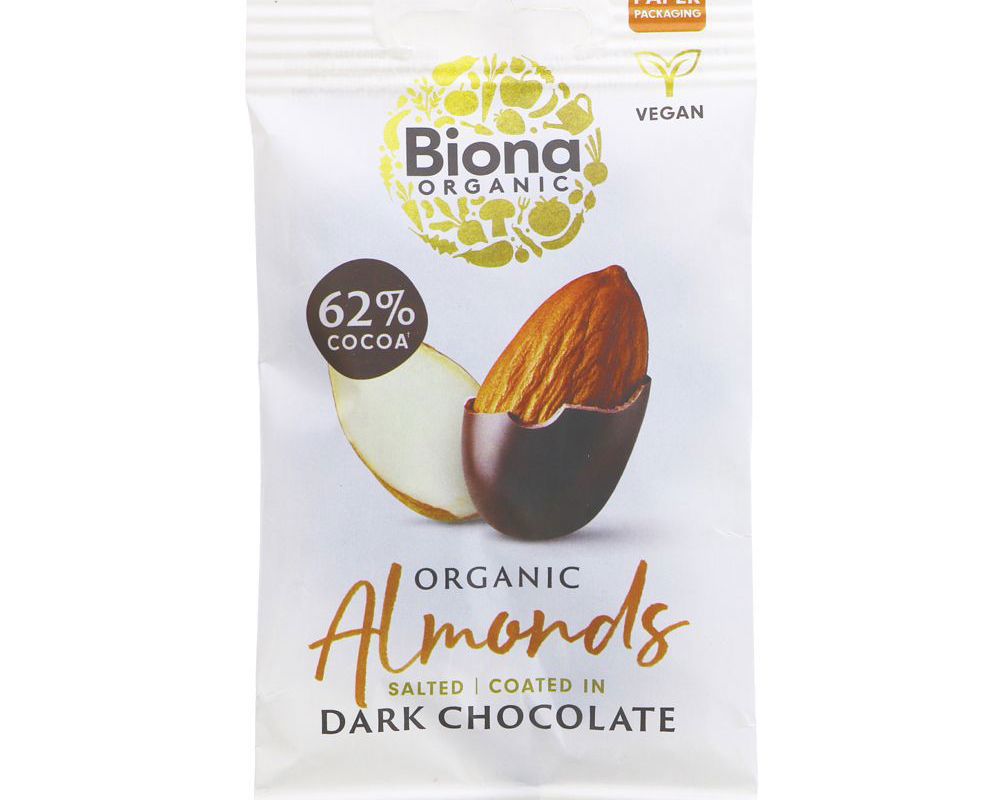 Biona Organic Dark Chocolate-Coated Almonds
