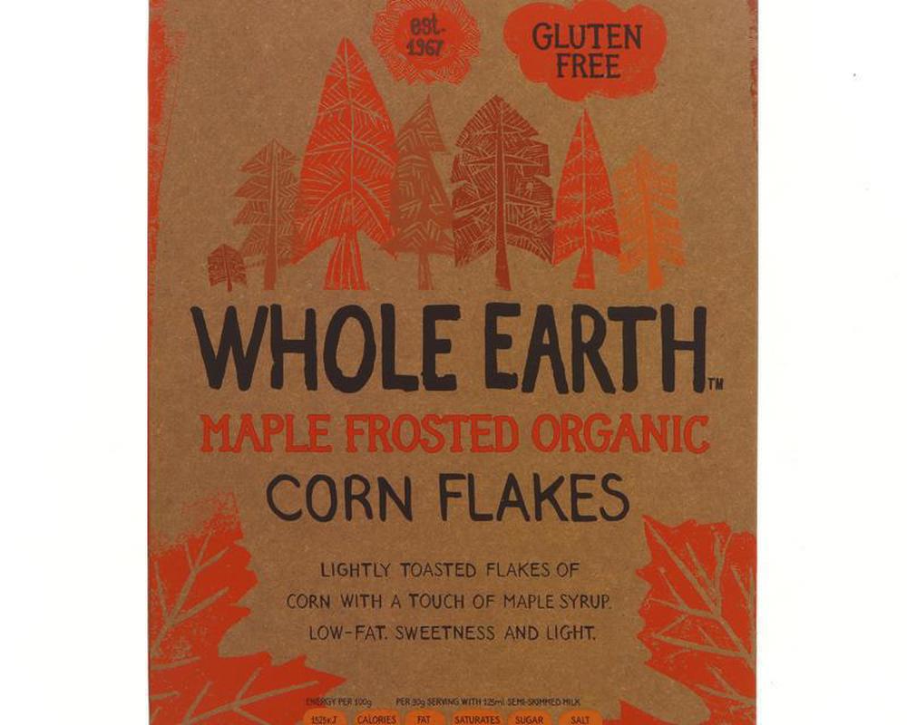 Cereal Cornflakes Maple Frosted 375g (Whole Earth)