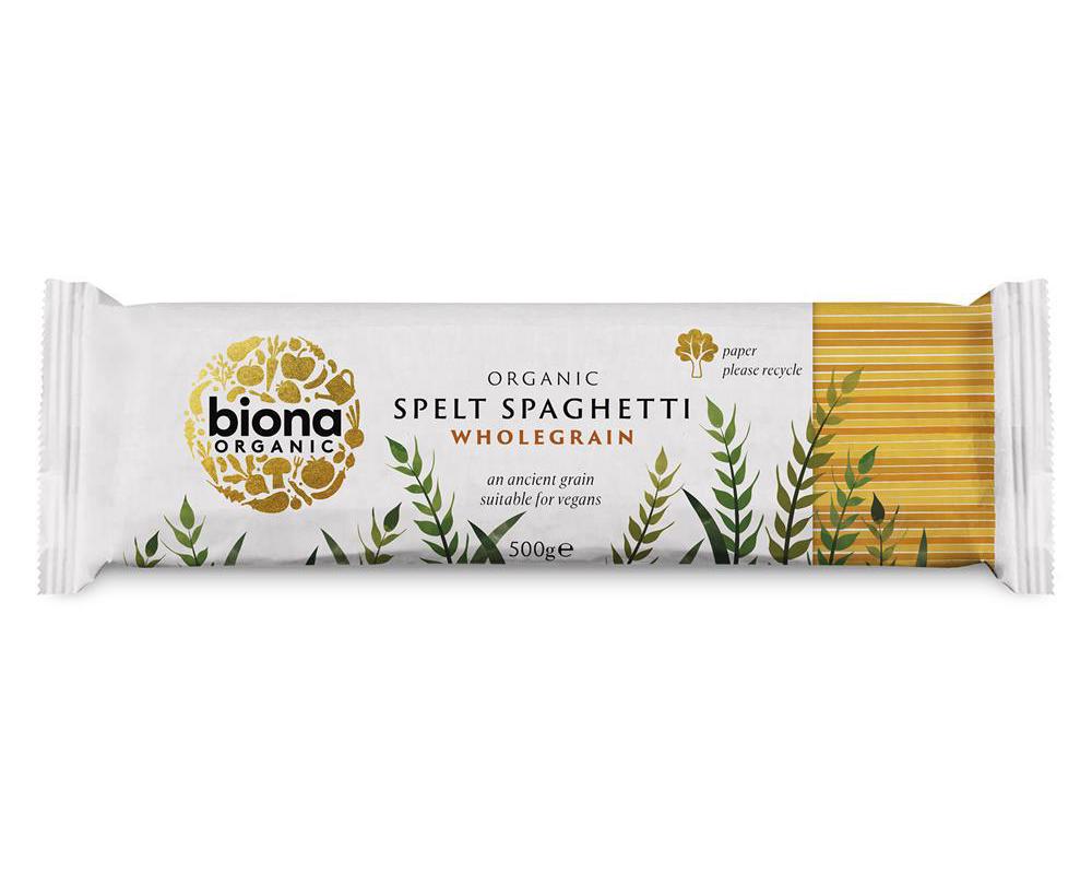 Organic Wholegrain Spelt Spaghetti Pasta 500g