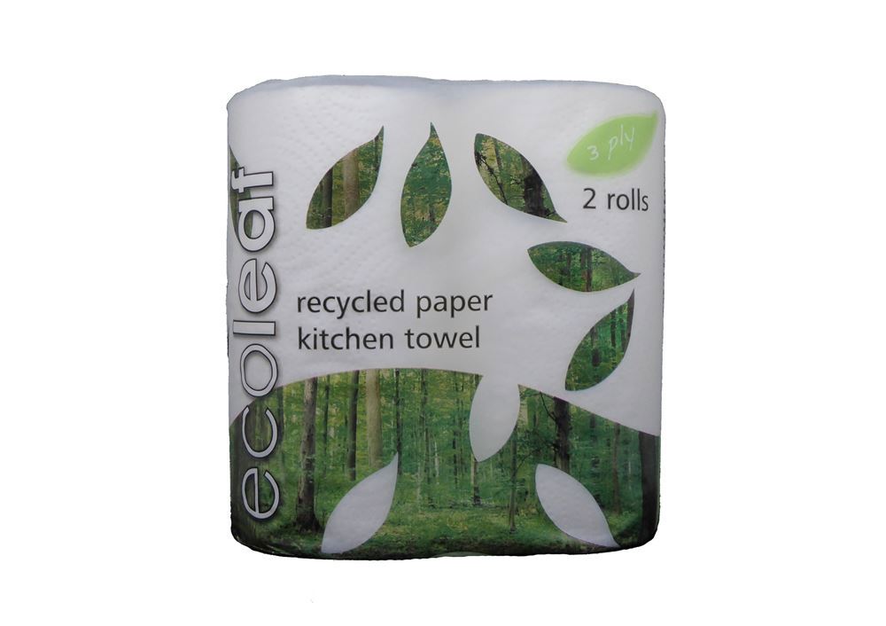 Ecoleaf Recycled Kitchen Roll (twin pack)