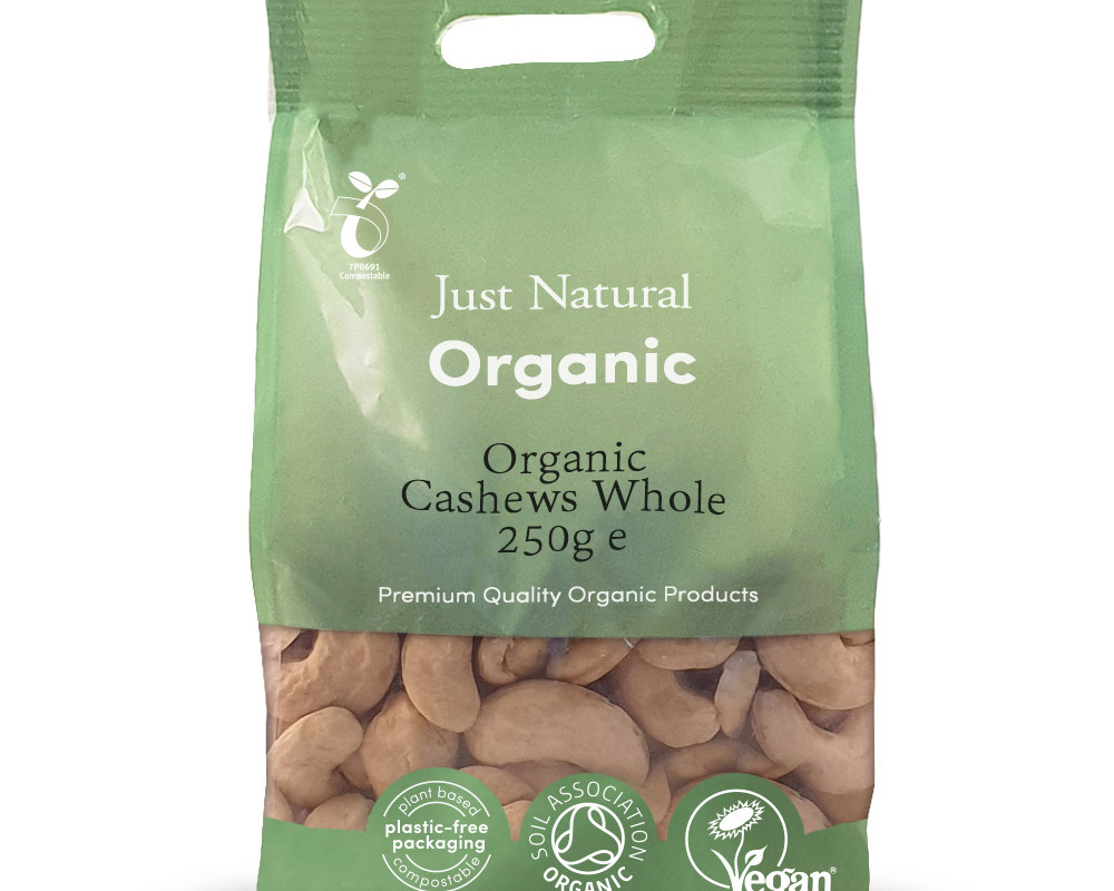 Organic Cashews Whole - 250g