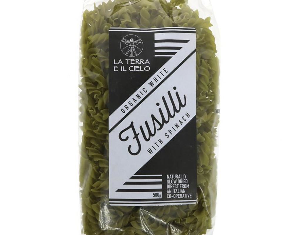 (La Terra E Il Cielo) Pasta - Fusilli with Spinach 500g