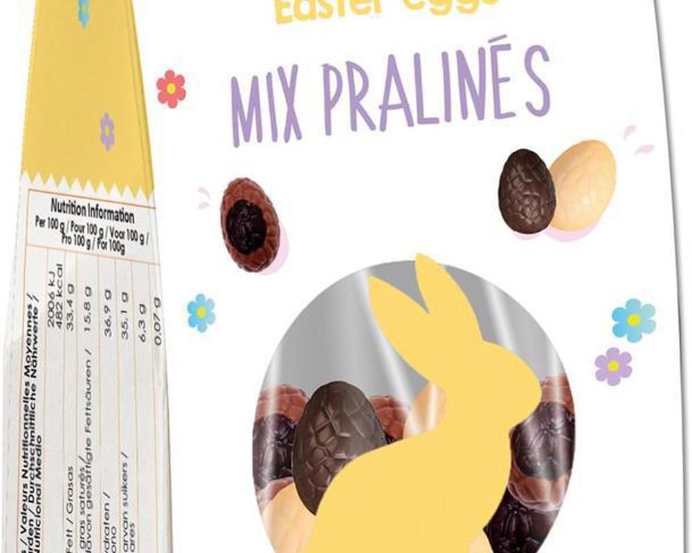 Organic Praline Chocolate Easter Eggs Mix 100g