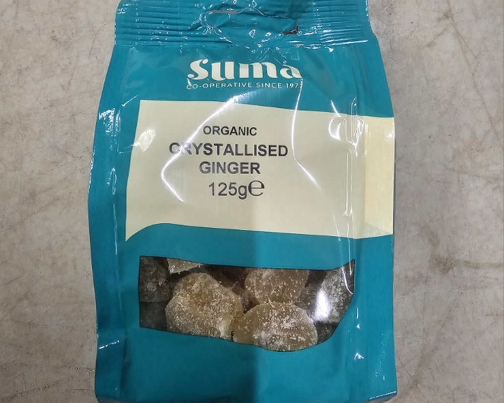 Organic Crystallised Ginger 125g